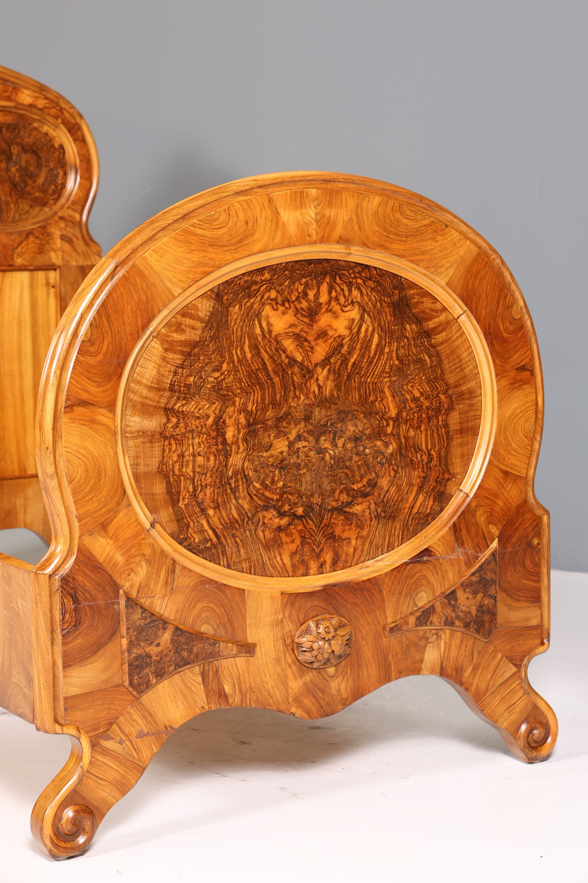 Wunderschönes Louis Philippe Bett Antik Bettgestell echt Holz um 1890