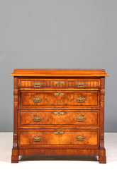 Wunderschöne Gründerzeit Kommode Louis Philippe Nussbaum Schubladen Kommode Sideboard um 1880