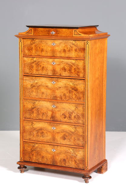 Traumhafter Louis Philippe Sekretär um 1880 Gründerzeit Chiffoniere Vertiko Schrank Semainier