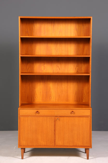 Traumhaftes Mid Century Regal Teak Holz Schrank Danish Design Retro Kommode Vintage Bücherregal 60er Jahre 2 von 2