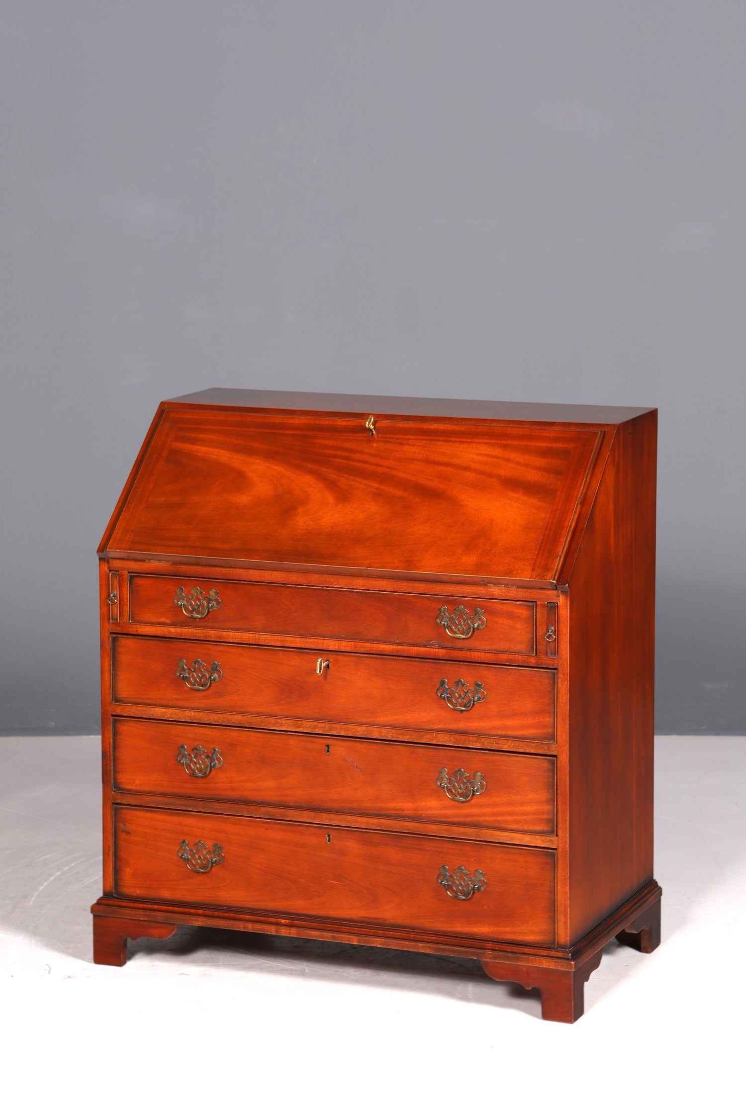 Wunderschöner Englischer Sekretär Schreibkommode echt Lederauflage Schreibtisch Kommode