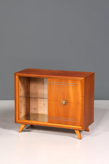 Traumhaftes Mid Century Sideboard Vintage Vitrine Schiebetür Kommode Bar Schrank 60s
