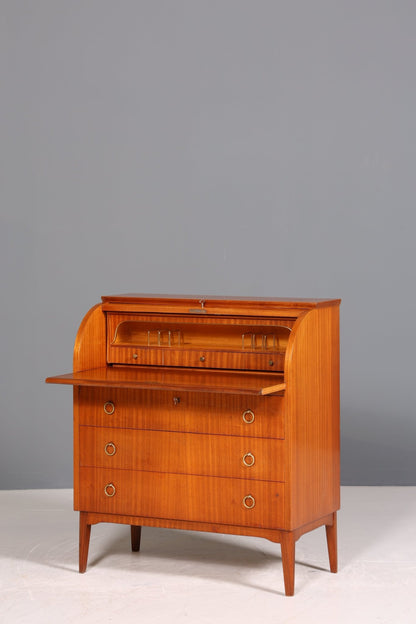 Stilvoller Mid Century Rollladen Sekretär echt Holz Büro Schrank Vintage Schreibkommode