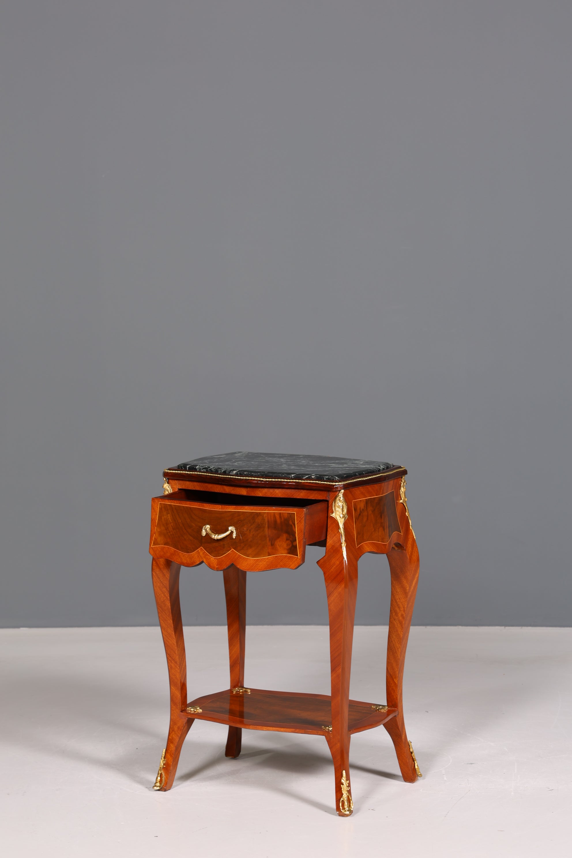Beautiful Louis XV side table baroque style storage table marble chest of drawers telephone table
