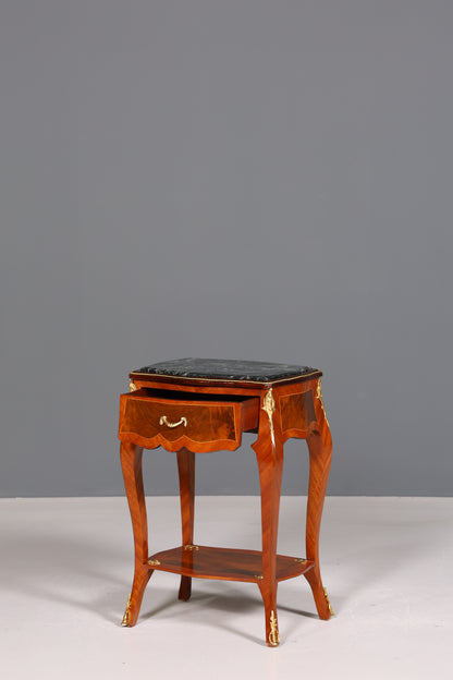 Beautiful Louis XV side table baroque style storage table marble chest of drawers telephone table