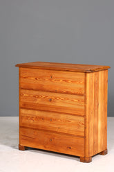 Stilvolle Biedermeier Kommode Antik Schrank Schubladenkommode Weichholz Wäschekommode