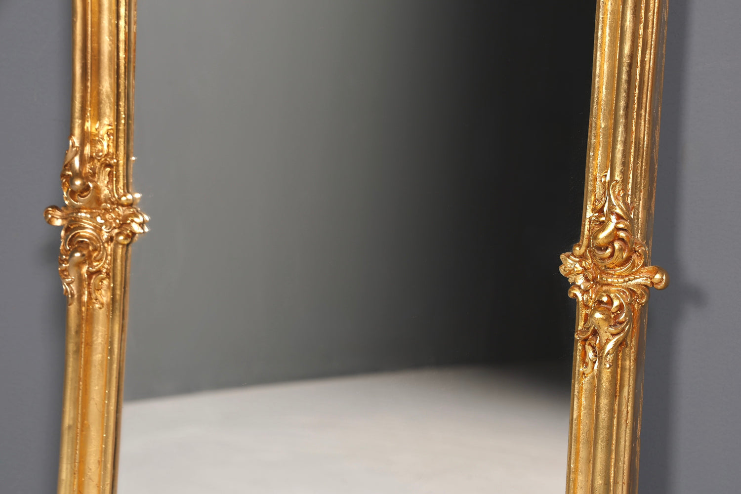 Traumhafter Prunk Barock Stil Standspiegel Gold Antik Stil Ornament Flurspiegel Spiegel