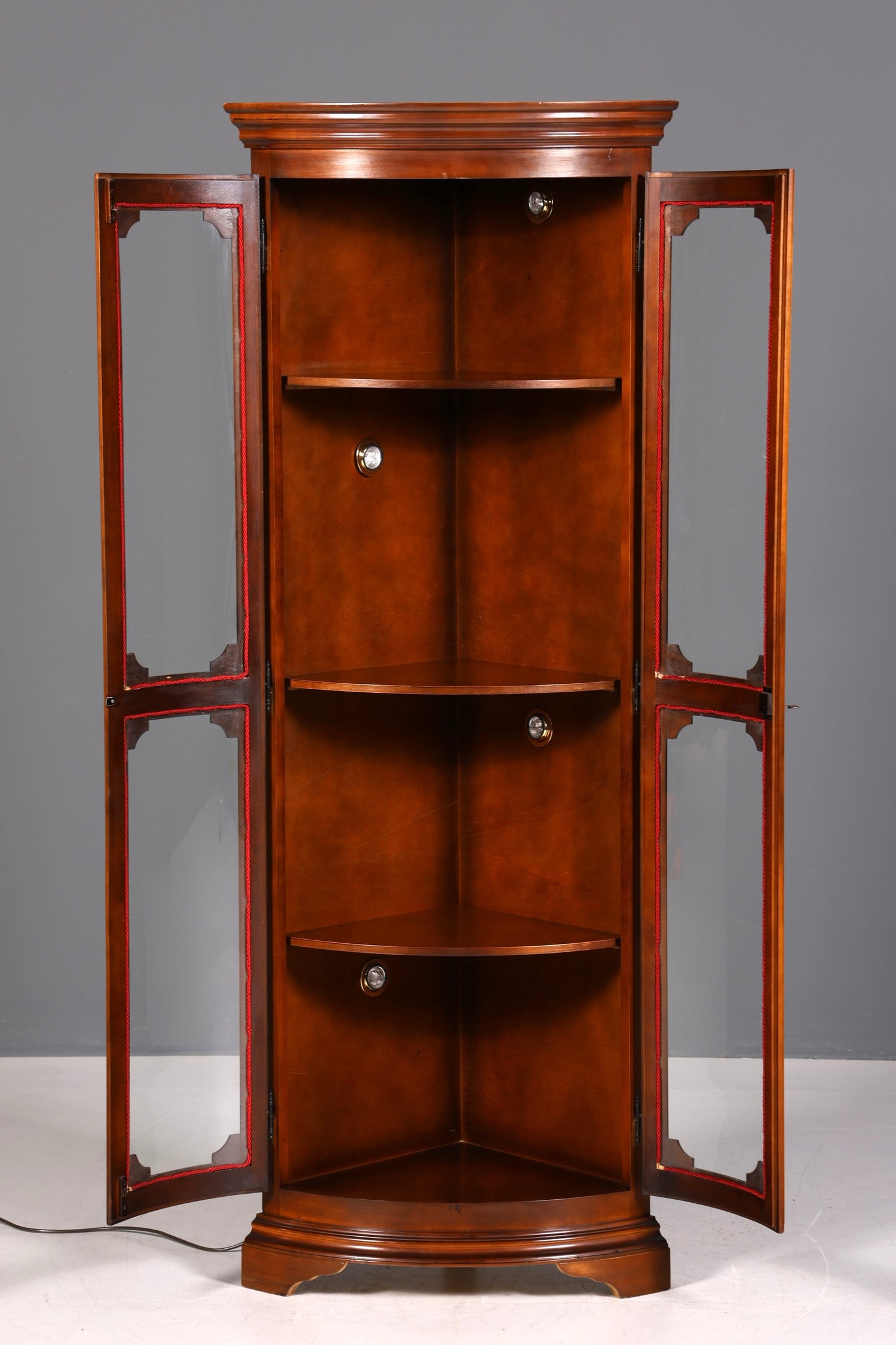 Traumhafte Selva Eckvitrine Antik Stil Vitrine Schrank Geschirrschrank Regal Eckregal