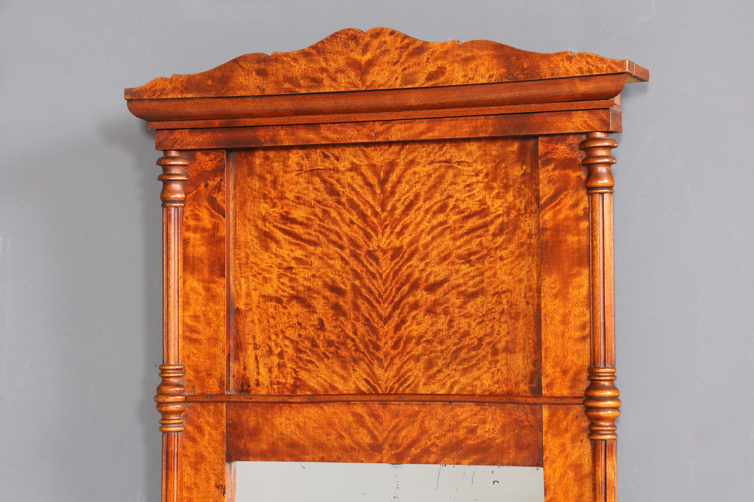 Wunderschöner Biedermeier Spiegel Kirschholz Wandspiegel Antik Holzspiegel Flurspiegel