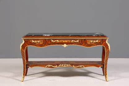 Wunderschöner Barock Stil Konsolen Tisch Marmor Antik Stil Intarsien Konsole