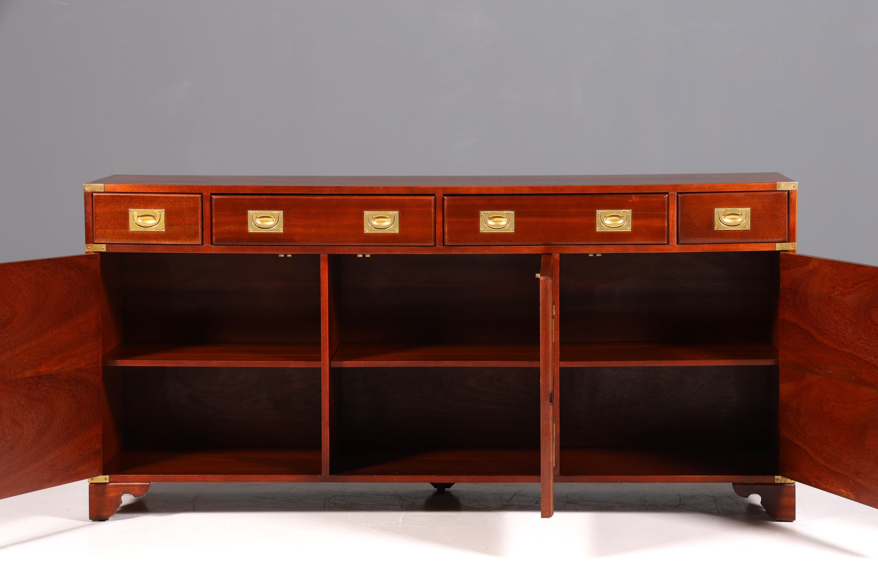 Beeindruckendes Maritim Sideboard Englische Schiffs Kommode Englisch Antik Schrank Military Chest