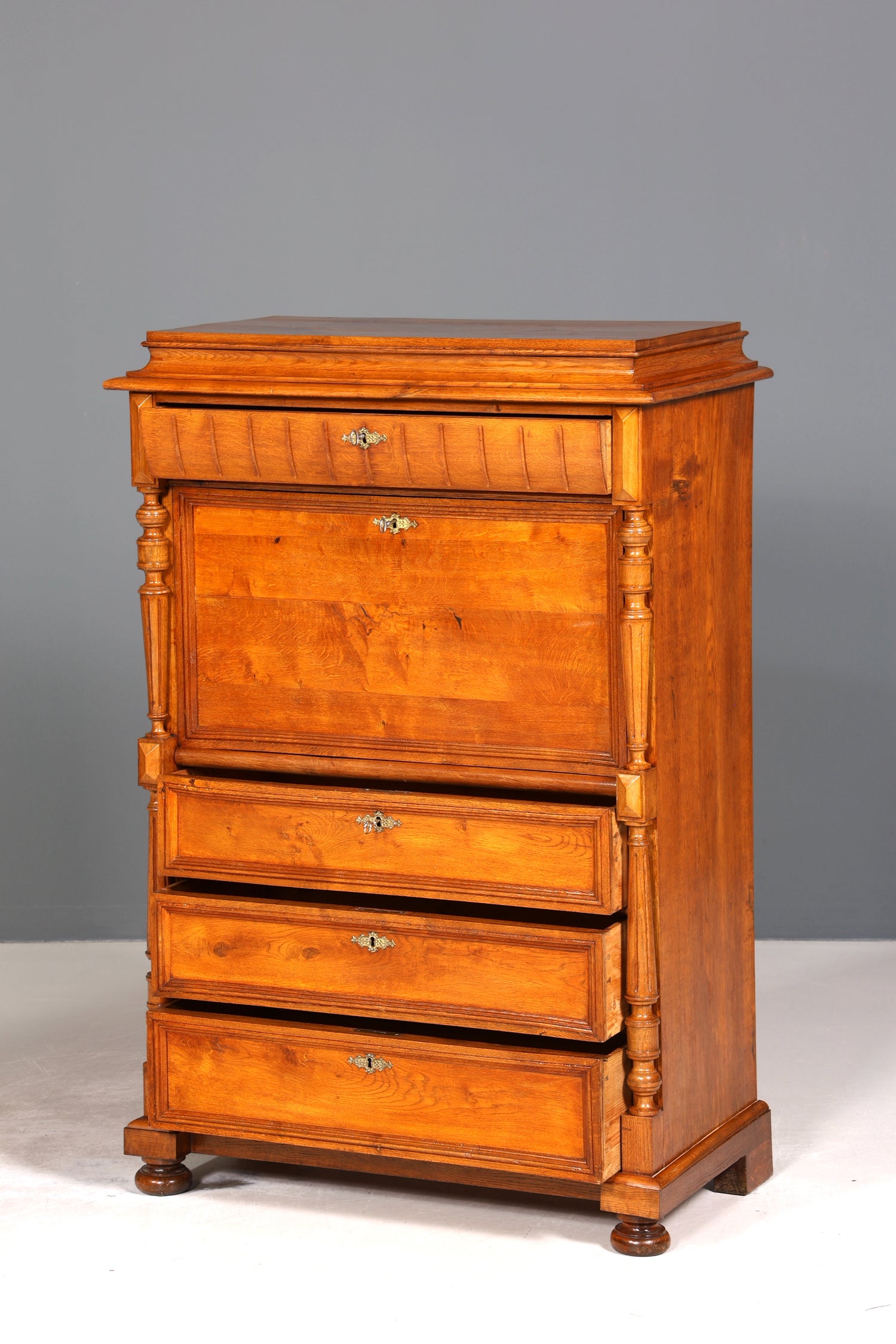 Wunderschöner Gründerzeit Sekretär Vertiko Highboard Louis Philippe Kommode um 1880