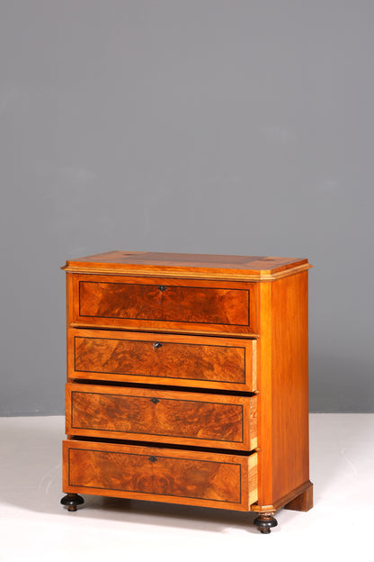 Wunderschöner Biedermeier Sekretär Antik Kommode Louis Philippe Office Schreibkommode