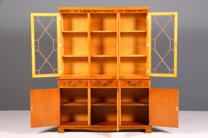 Wunderschöne Englische Vitrine Bücherschrank Buffet Englisch Antik Stil Eibe Glasvitrine Bibliothek