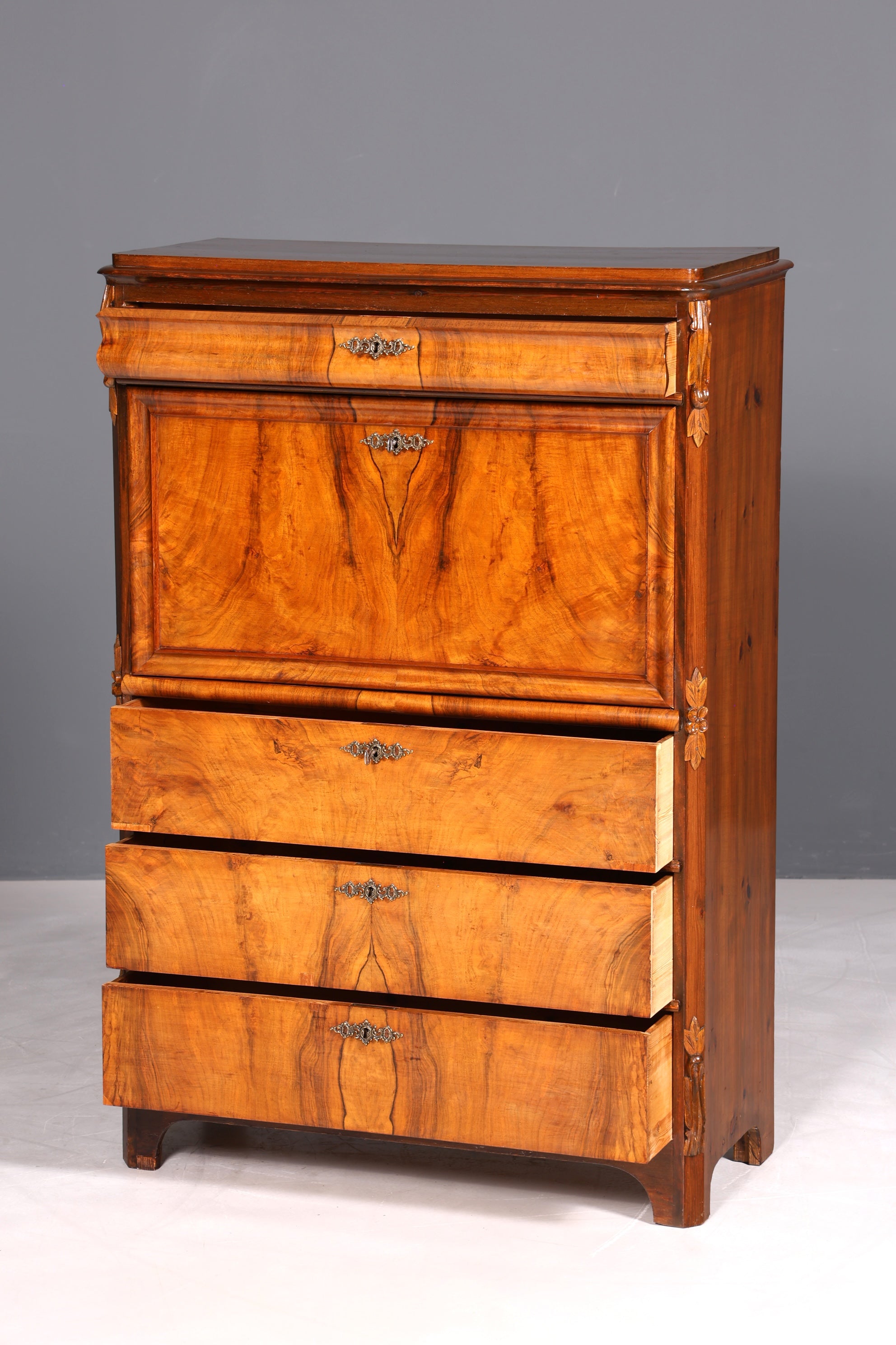 Traumhafter Louis Philippe Sekretär um 1880 Gründerzeit Antik Schrank Chiffoniere