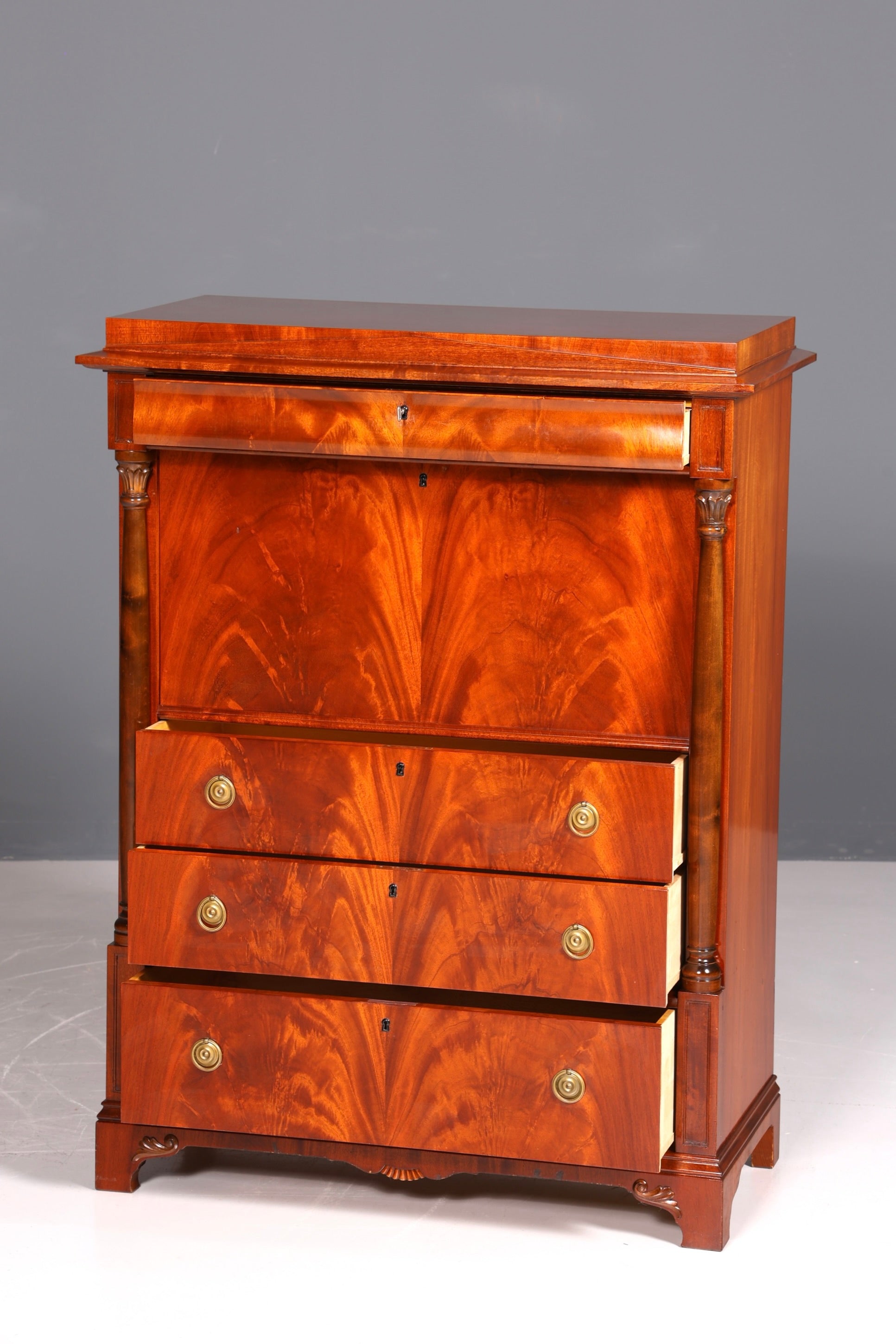 Traumhafter Original Biedermeier Sekretär um 1860 Englisch Kommode Antik Bürokommode