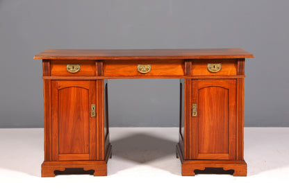 Traumhafter Jugendstil Schreibtisch Eiche Holz Gründerzeit Desk Antik Bürotisch Office Desk