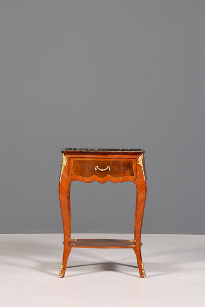 Beautiful Louis XV side table baroque style storage table marble chest of drawers telephone table