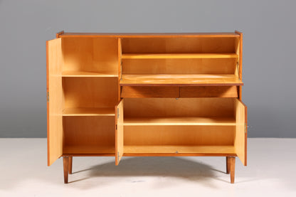 Wunderschönes Mid Century Highboard echt Holz Bar Schrank Büro Kommode 60er Jahre