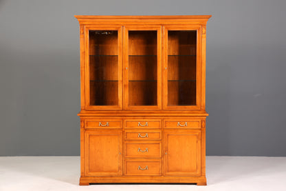 Wunderschöner Original Selva Vitrine Antik Stil massiv Holz Buffet Villa Borghese Schrank Bibliothek