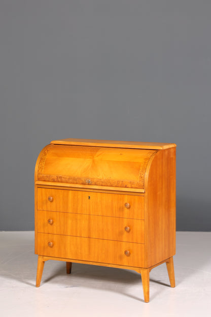 Wunderschöner Mid Century Rollladen Sekretär echt Holz Büro Schrank Vintage Schreibkommode