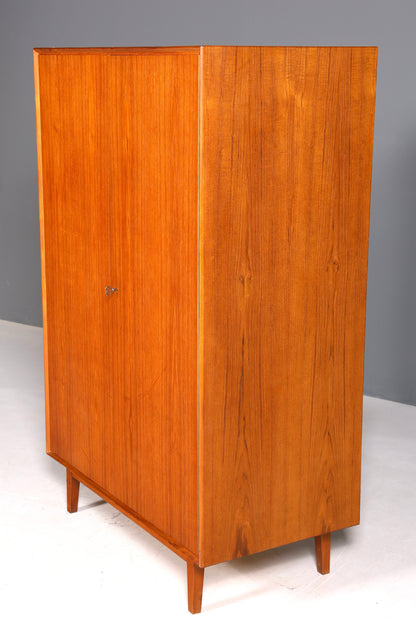 Traumhafter Mid Century Kleiderschrank Danish Design Teak Holz Vintage Schrank Retro Wäscheschrank