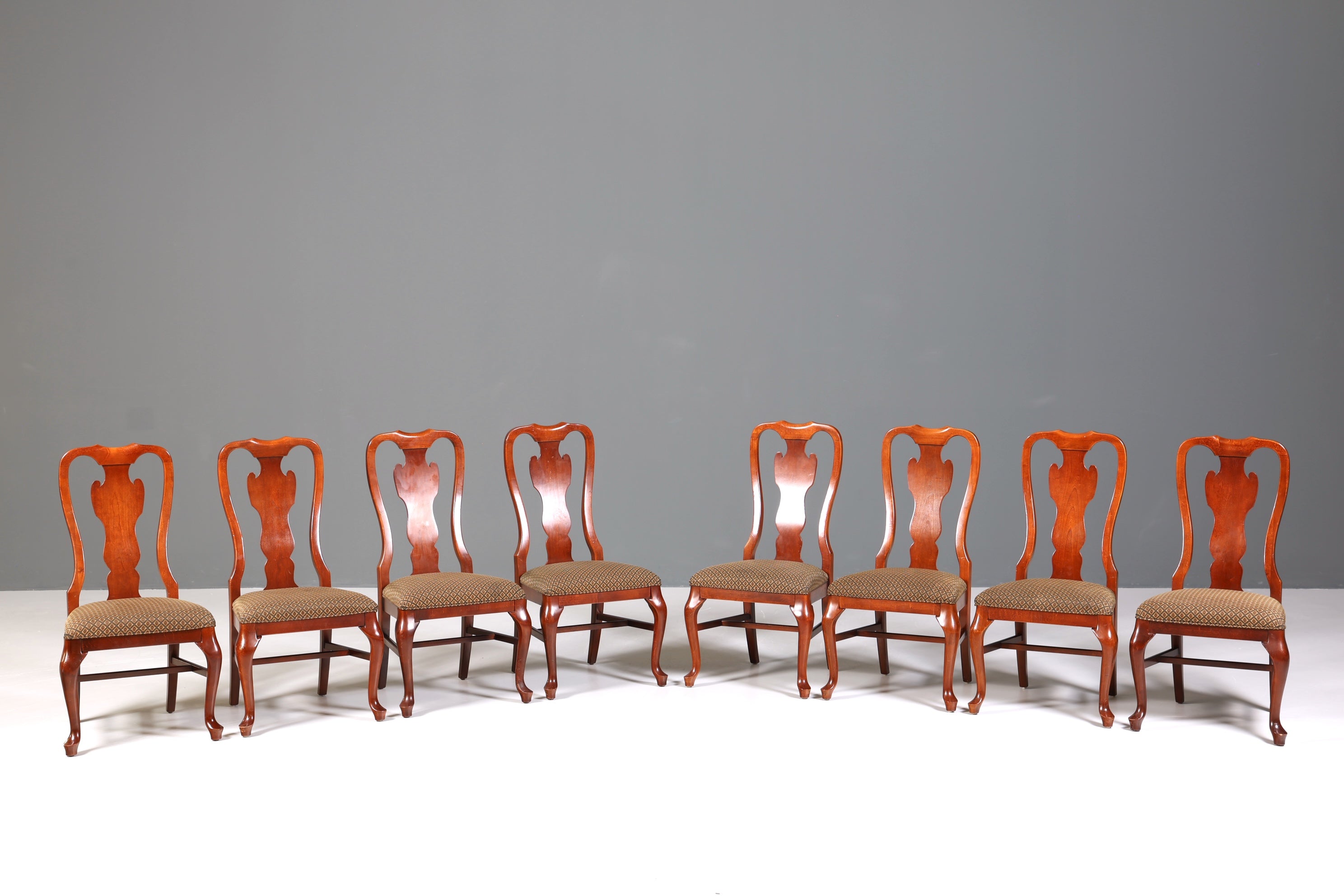 8x Edle Drexel Heritage Stühle Amerikanisch USA Chippendale Stil Stuhlset Küchenstuhl Set Esszimmer Stühle