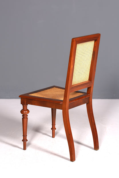 Stilvoller Gründerzeit Stuhl Antik Korbgeflecht Schreibtisch Stuhl Sekretär Stuhl Antik Küchenstuhl