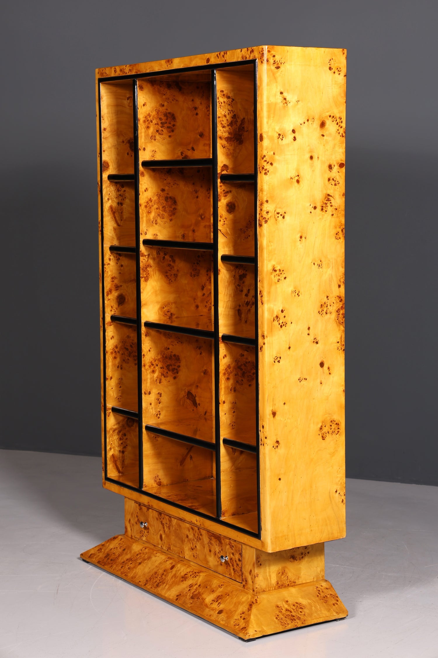 Beeindruckendes Art Deco Design Bücherregal Birke Luxus Regal Biedermeier Bibliothek