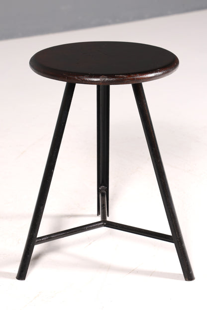 Wunderschöner Mid Century Hocker Bistro Hocker Vintage Industrial Stil Stuhl 60s