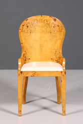 Stilvoller Art Deco Design Stuhl Biedermeier Stil Sekretär Stuhl Birke Esszimmer Stuhl 3 von 4