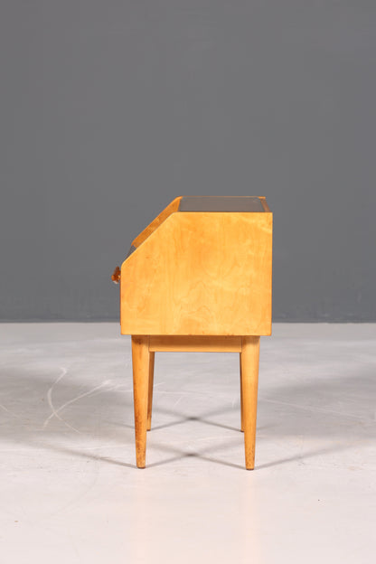 Schlichte Hellerau Kommode Mid Century Nachttisch echt Holz Beistelltisch VEB Möbel 2 von 2