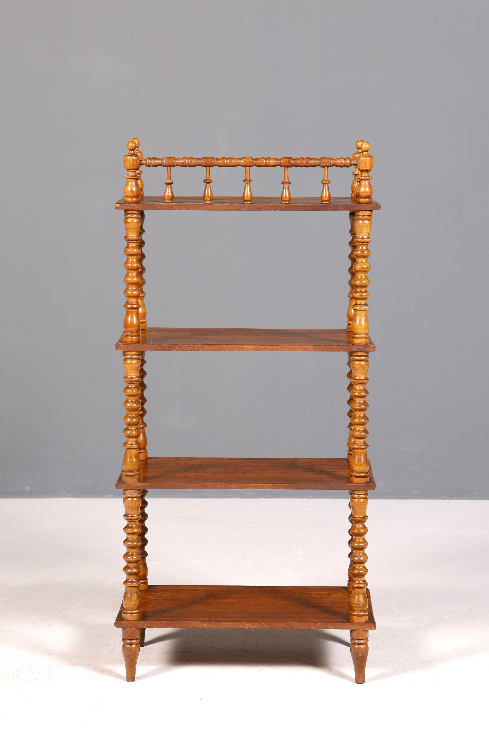 Stilvolle Gründerzeit Etagere Louis Philippe Stil Regal Bücherregal echt Holz Buchablage Bookshelf