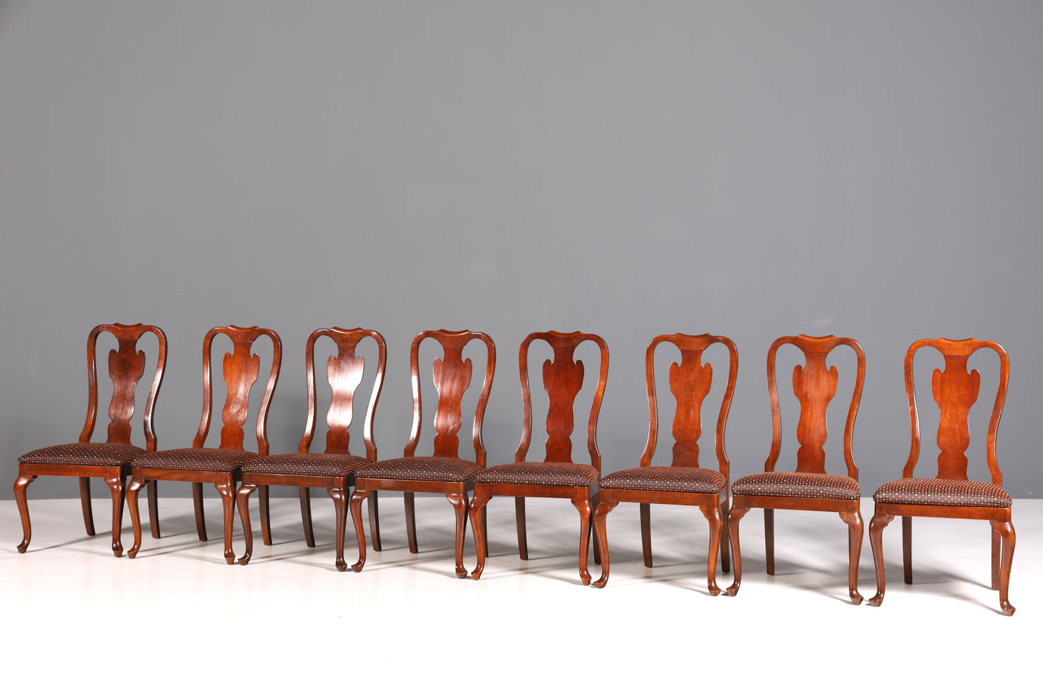 8x Edle Drexel Heritage Stühle Amerikanisch USA Chippendale Stil Stuhlset Küchenstuhl Set Esszimmer Stühle