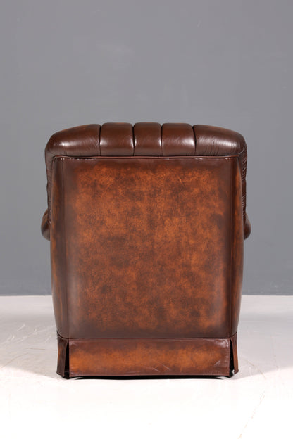 Stilvoller Original Chesterfield Sessel Englischer Armlehnsessel Englisch Herrensessel 2 von 3