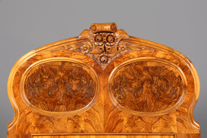 Wunderschönes Louis Philippe Bett Antik Bettgestell echt Holz um 1890