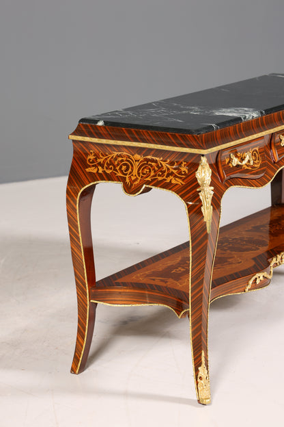 Wunderschöner Barock Stil Konsolen Tisch Marmor Antik Stil Intarsien Konsole