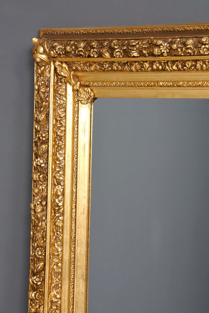 Stilvoller XXL Prunk Barock Stil Standspiegel Antik Stil Ornament Gold Flurspiegel Spiegel