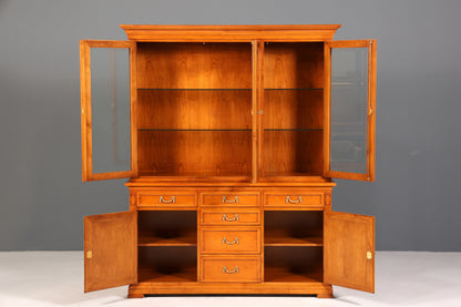 Wunderschöner Original Selva Vitrine Antik Stil massiv Holz Buffet Villa Borghese Schrank Bibliothek