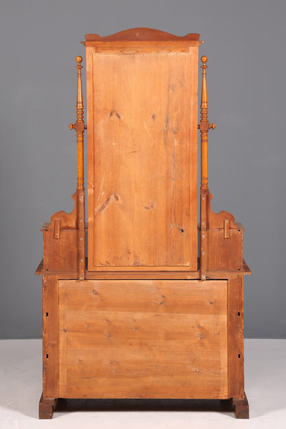 Wunderschöne Jugendstil Kommode Antik Sideboard mit Spiegel Gründerzeit Flurkommode Frisierkommode