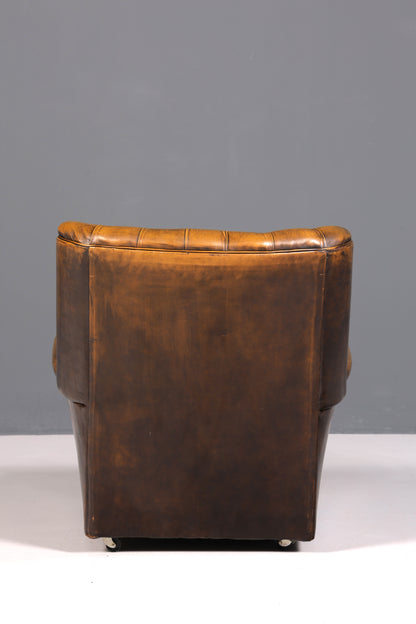 Stilvoller Original Chesterfield Sessel Englischer Armlehnsessel Englisch Herrensessel 1 von 2