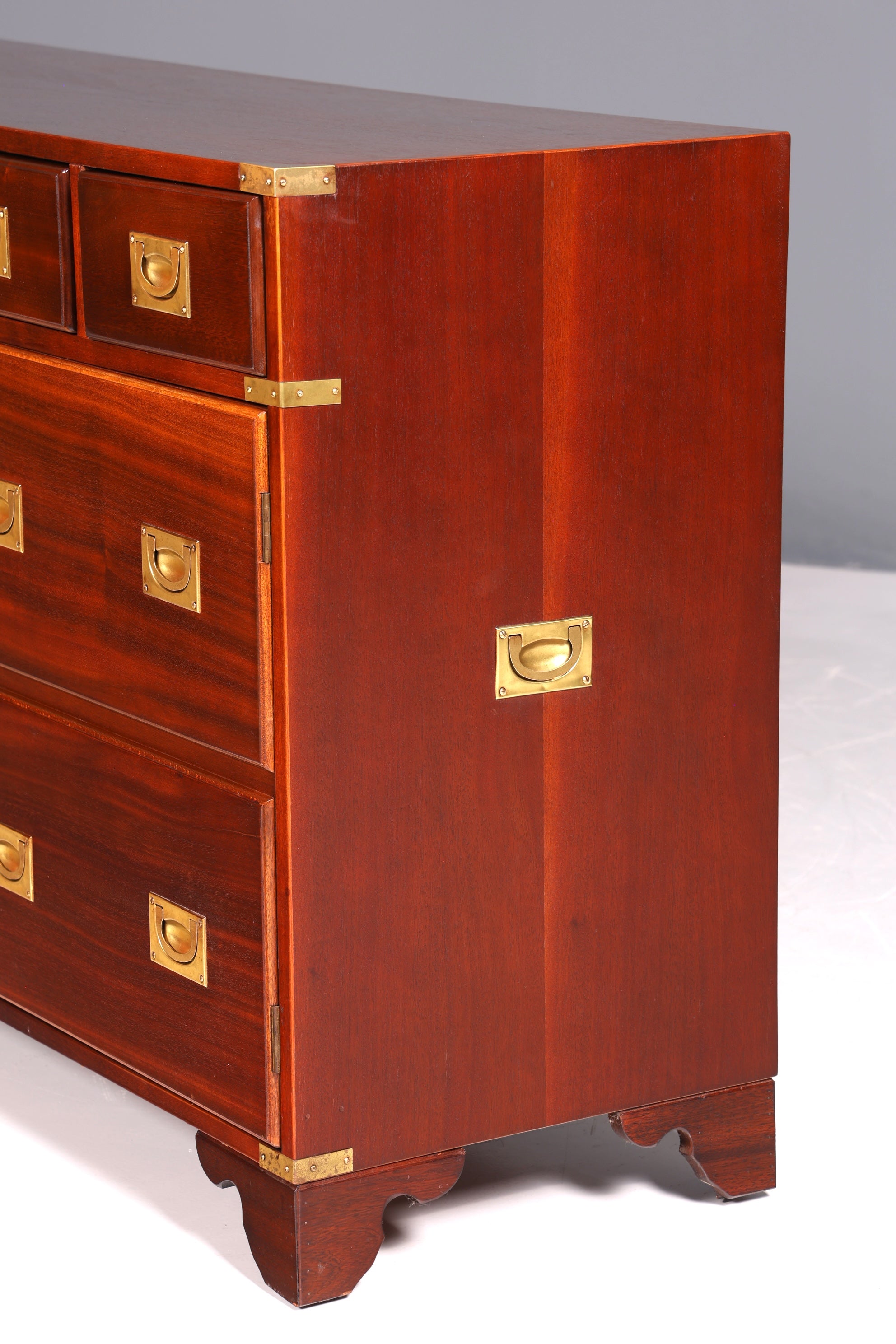 Beeindruckendes Maritim Sideboard Englische Schiffs Kommode Englisch Antik Schrank Military Chest