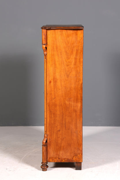 Traumhafte Louis Philippe Vitrine Antik Biedermeier Schrank echt Holz um 1880