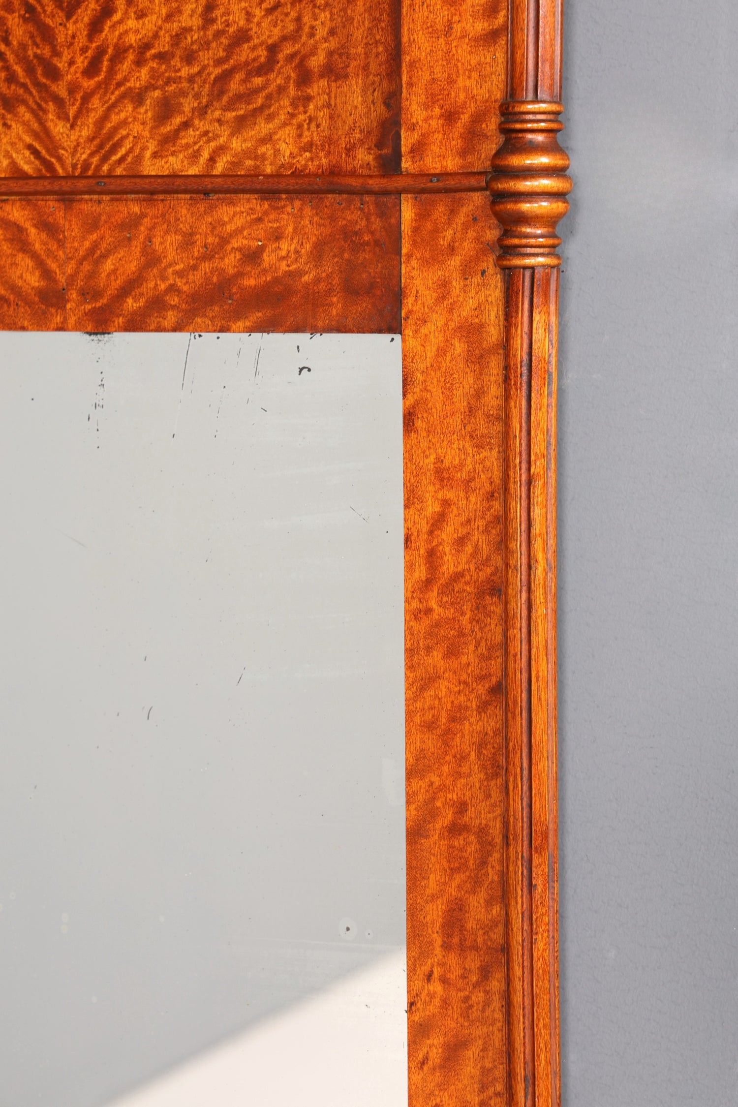 Wunderschöner Biedermeier Spiegel Kirschholz Wandspiegel Antik Holzspiegel Flurspiegel