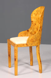 Stilvoller Art Deco Design Stuhl Biedermeier Stil Sekretär Stuhl Birke Esszimmer Stuhl 2 von 4