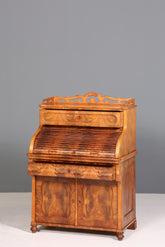 Beeindruckender Louis Philippe Sekretär Antik Rollladen Sekretär Schreibtisch Nussbaum Aufsatzsekretär