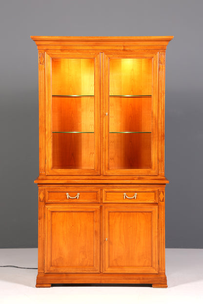 Traumhafte Original Selva Vitrine Antik Stil massiv Holz Buffet Villa Borghese Schrank Bibliothek Geschirrschrank