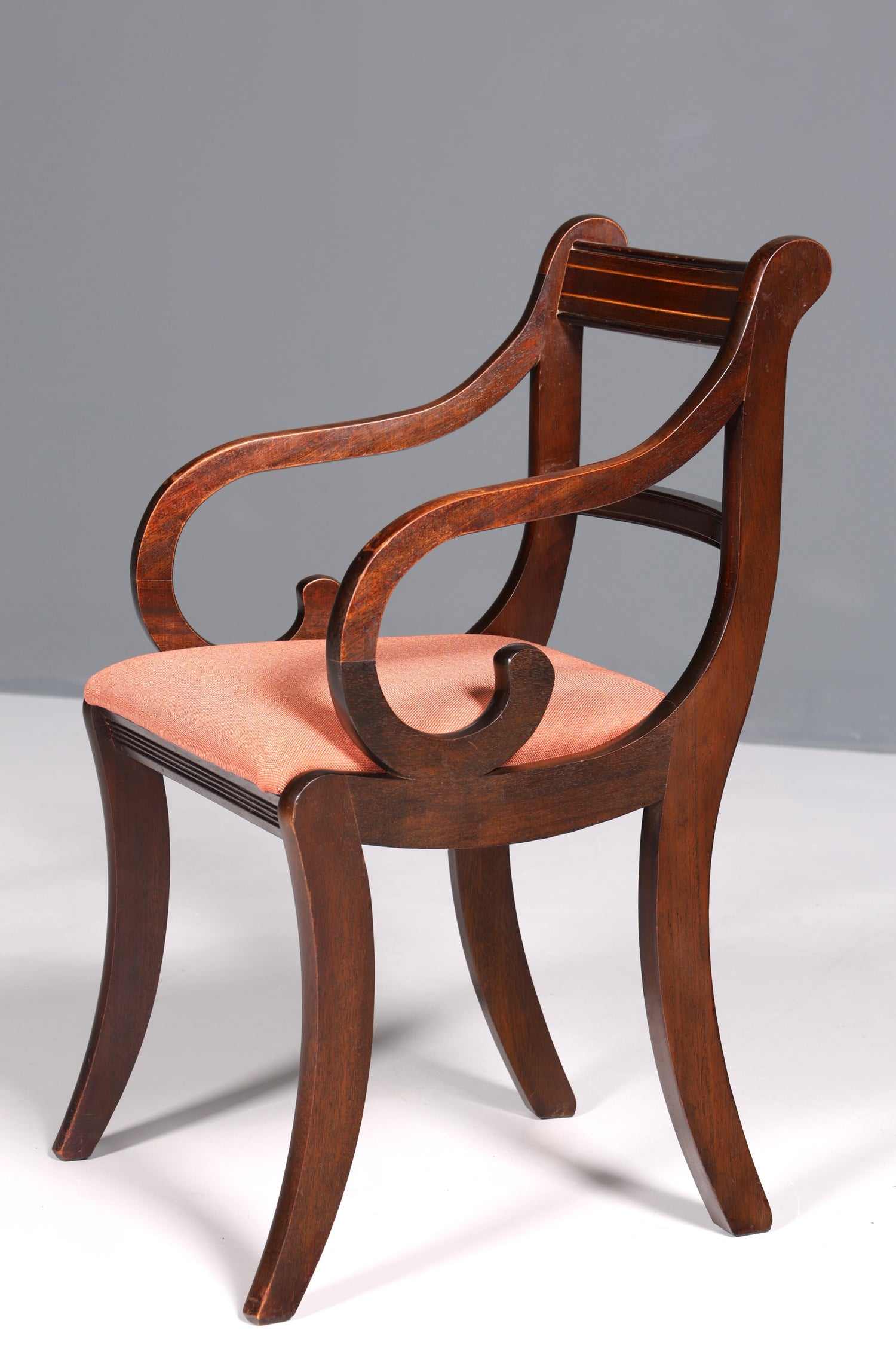 Wunderschöner Englischer Stuhl UK Armlehnstuhl Antik Stil Sekretär Stuhl Polsterstuhl 1 von 2