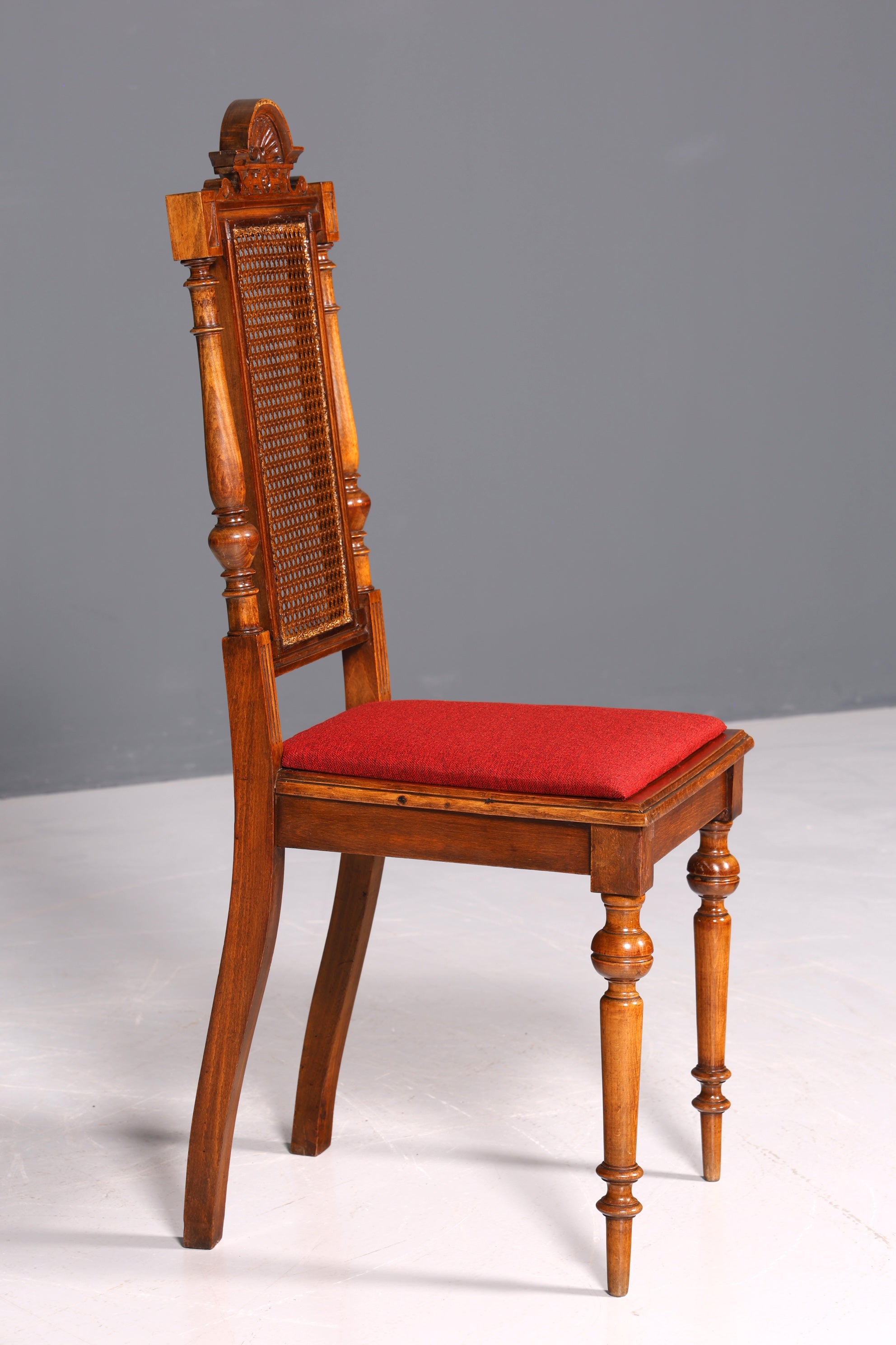 Stilvoller Gründerzeit Stuhl Antik Korbgeflecht Schreibtisch Stuhl Sekretär Stuhl Antik Küchenstuhl 2 von 2