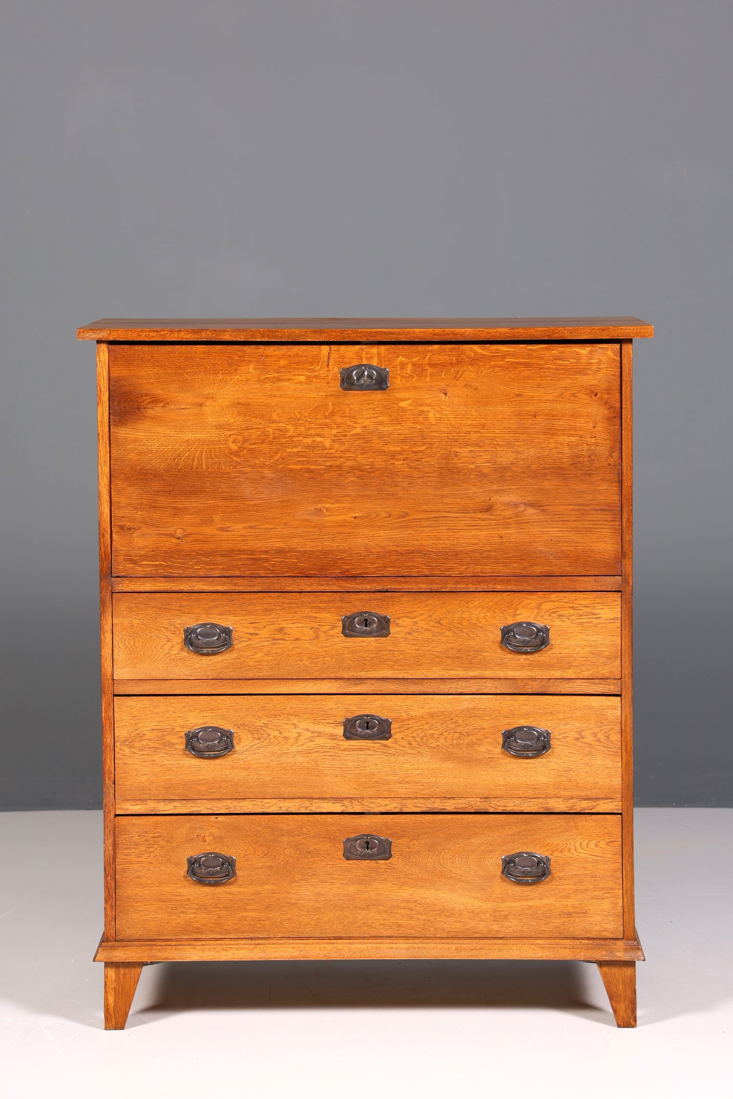 Wunderschöner Jugendstil Sekretär Gründerzeit Vertiko Antik Kommode um 1900 Eiche Massiv